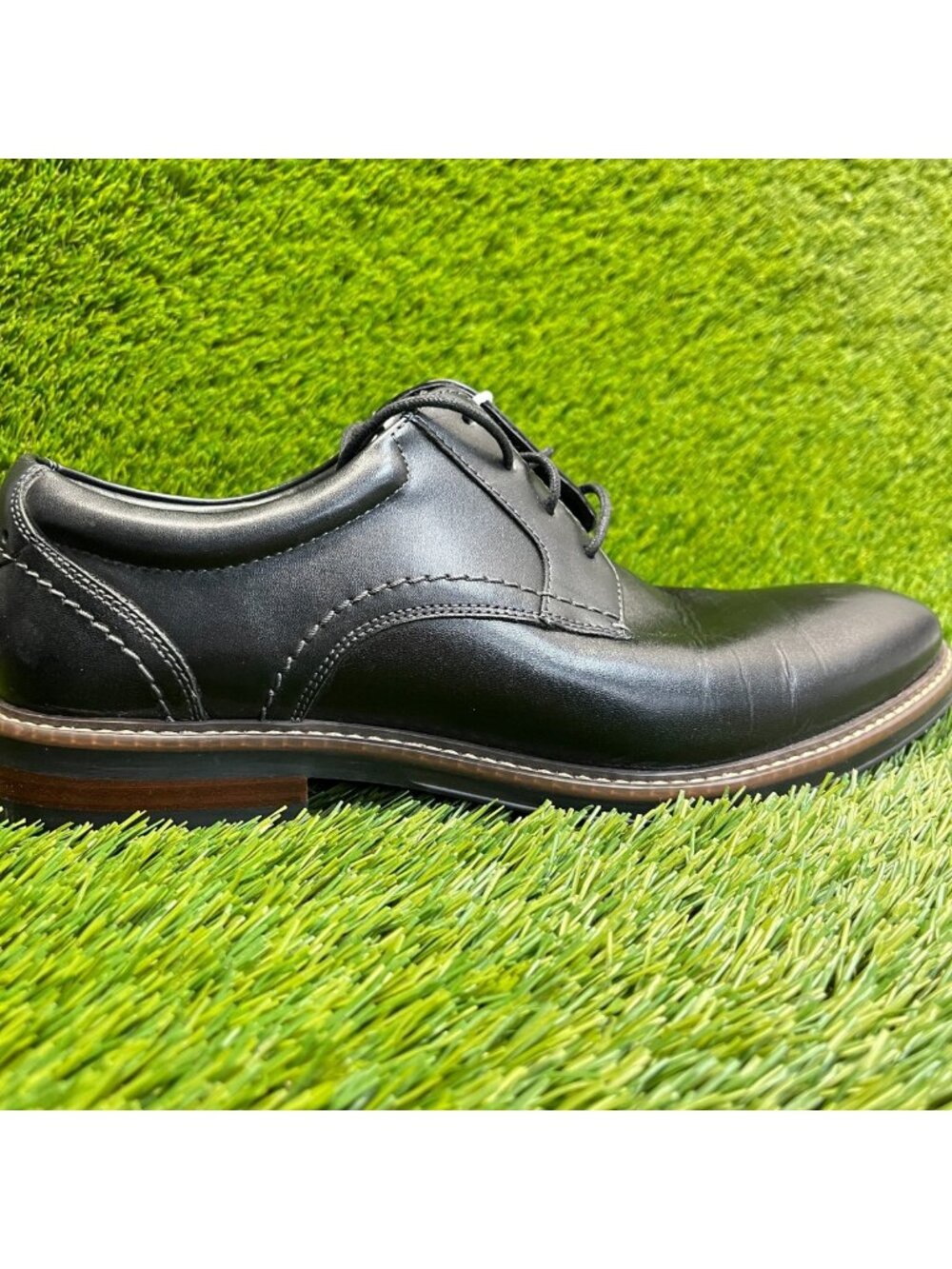 Nunn Bush Westfield Mens Size 9 Black Casual Classic Plain Toe Oxford Shoes